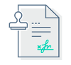 paper icon for digital signatures at esignature guarantee